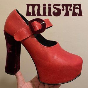Miista Red Platform Heels 39